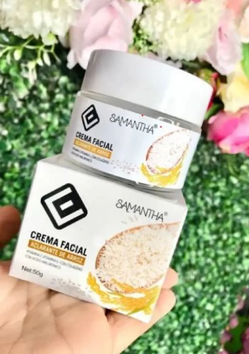 CREMA FACIAL ACLARANTE DE ARROZ SAMANTHA X 50 GR 1