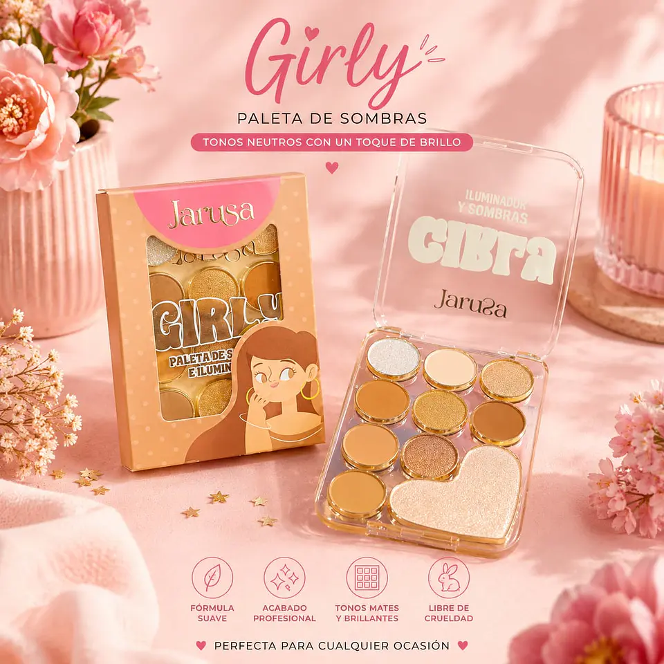 PALETA DE SOMBRAS GIRLY JARUSA X UND 1