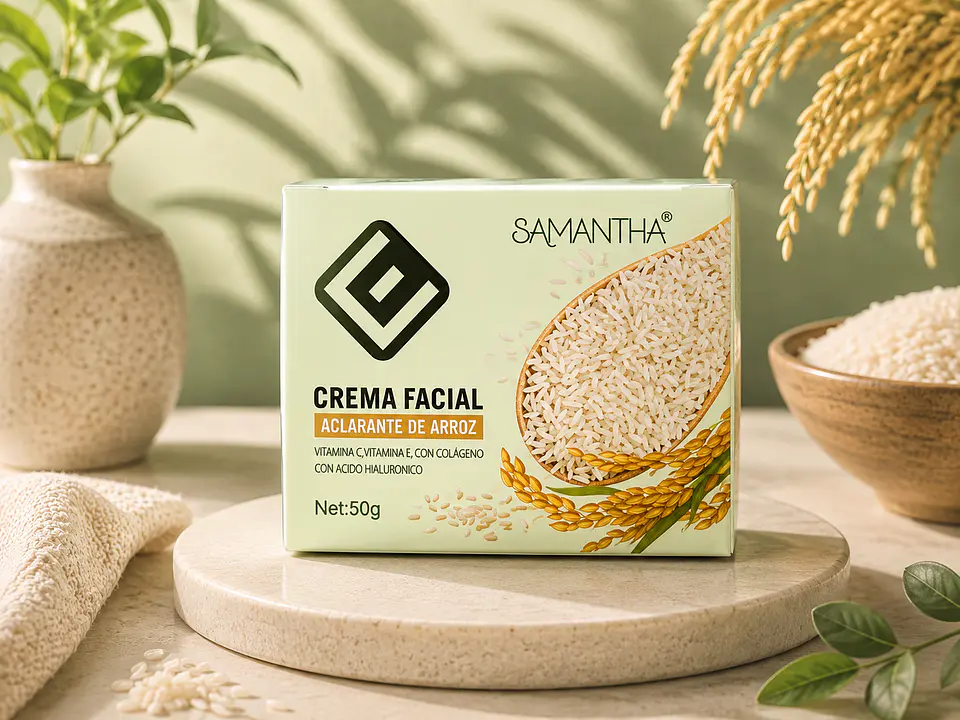 CREMA FACIAL ACLARANTE DE ARROZ SAMANTHA X 50 GR 1