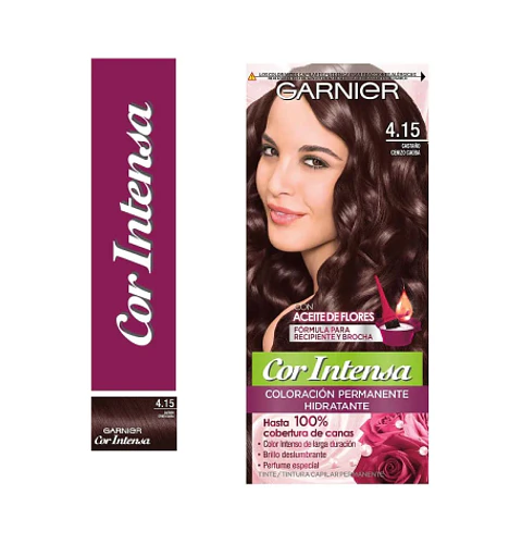 Tinte cor intensa 4.15 castaño ceniza caoba - Garnier