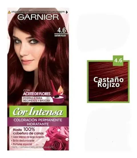 Tinte cor intensa 4.6 castaño rojo - Garnier 