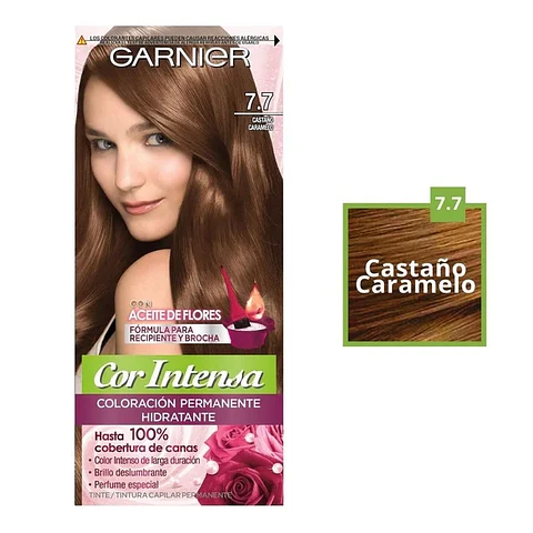 Tinte cor intensa 7.7 castaño caramelo - Garnier 