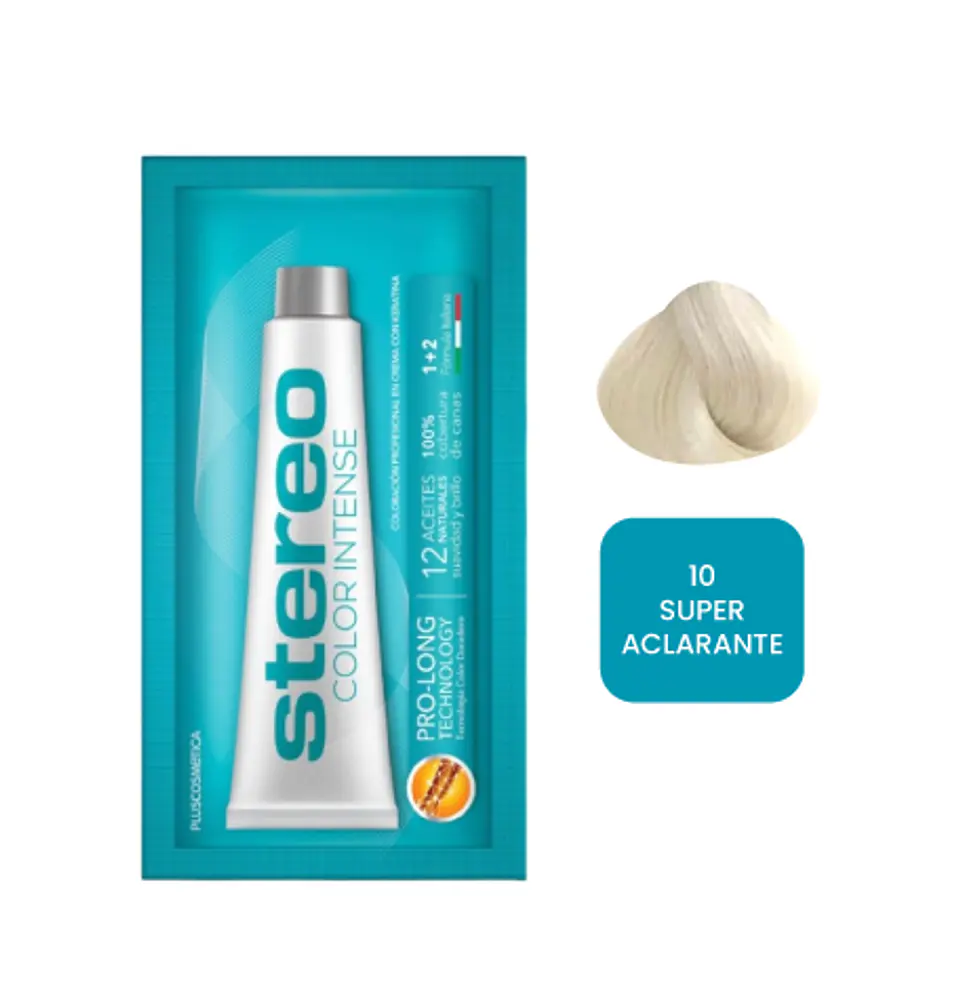 Tinte Stereo color 10 Super aclarante X 50 ml 1
