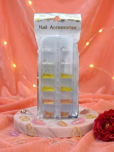 Pedrería y valines para uñas 12 PCS - Mystyle