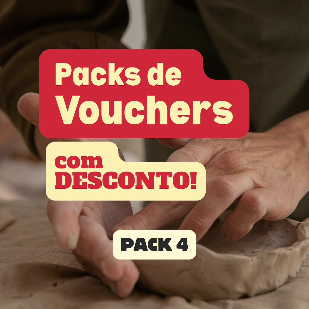 Pacote de 04 Vouchers Workshop de Cerâmica  1