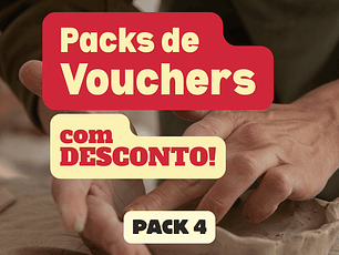 Pacote de 04 Vouchers Workshop de Cerâmica 