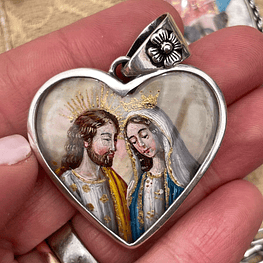 Corazón con la Pieta y el Señor con la Virgen glorioso 