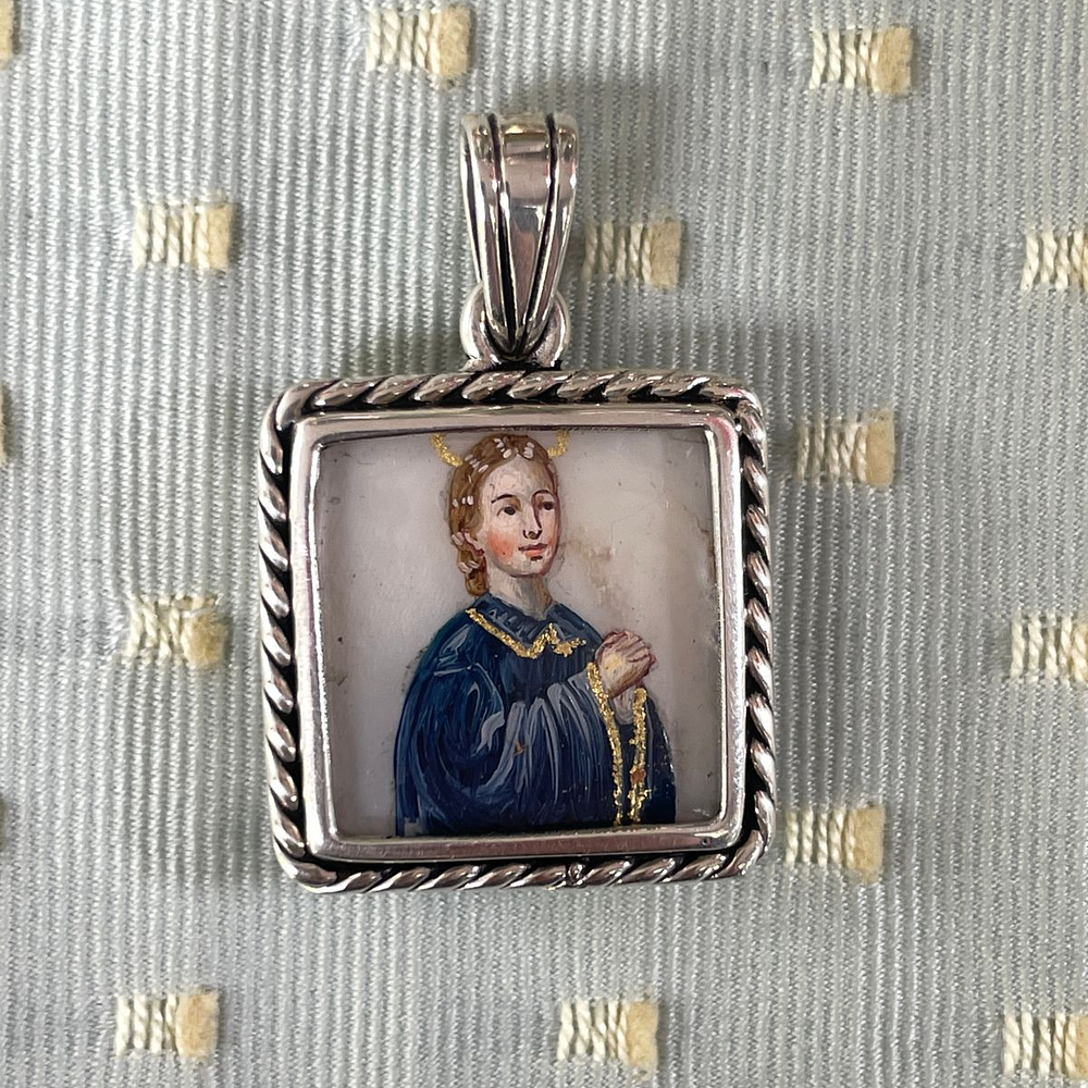 Medalla de Santa Gemita y Santa Catalina de Siena 