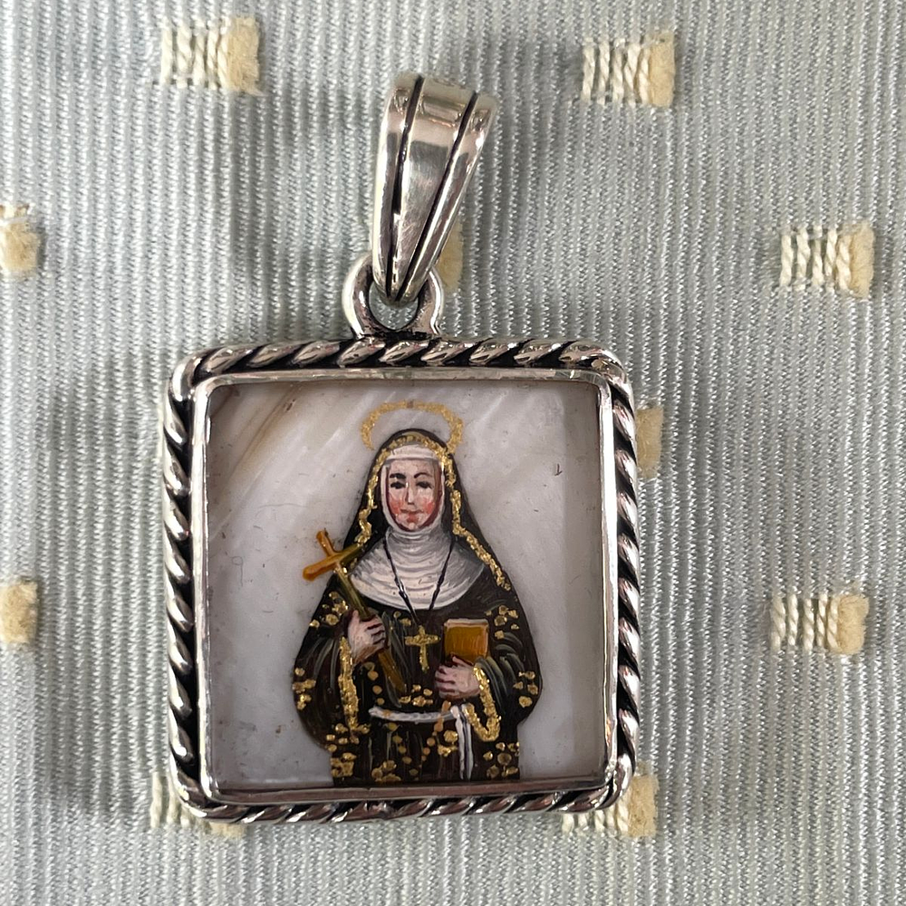 Medalla de Santa Gemita y Santa Catalina de Siena 