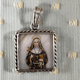 Medalla de Santa Gemita y Santa Catalina de Siena 