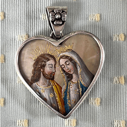 Corazón con Pietá y Virgen y el Señor gloriosos 