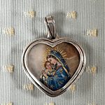 Medalla de San José y la Virgen con el Niño