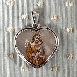 Medalla de San José y la Virgen con el Niño