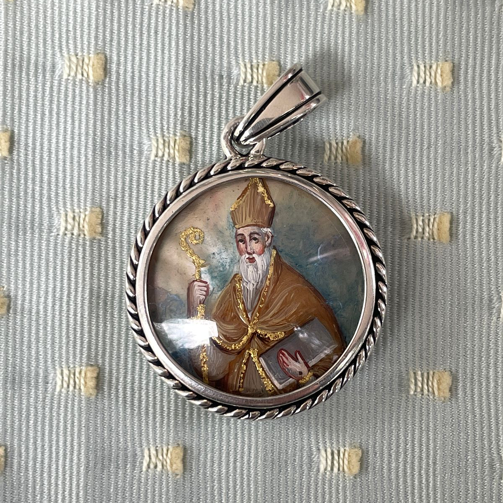 Medalla del Sagrado Corazón y San Agustín 