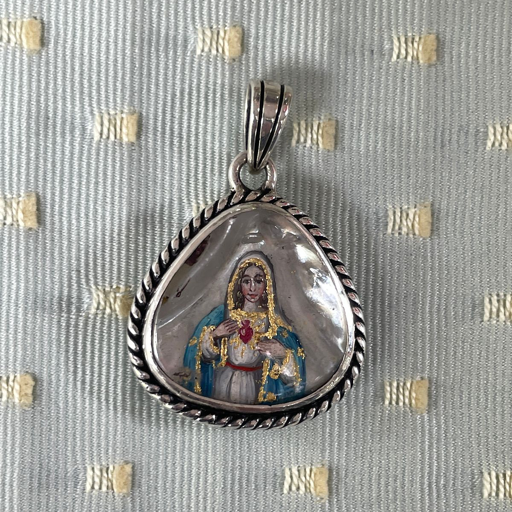 Medalla gota de María Inmaculada y Virgen de la Paz 
