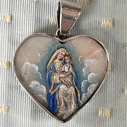 Medalla Virgen de las Nubes y Sagrada Familia 
