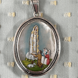 Medalla Virgen de Fátima y Virgen del Carmen 