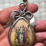 Maravillosa medalla de San Pío de Pietrelcina y la Virgen del Rosario 
