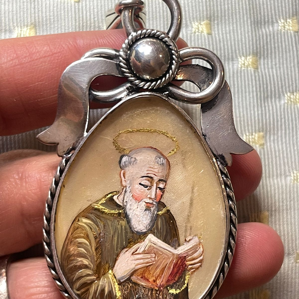 Maravillosa medalla de San Pío de Pietrelcina y la Virgen del Rosario 