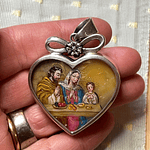 Maravillosa medalla de San Jose y el Niño y la Sagrada Familia 
