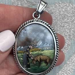 Medalla de San Francisco de Asís con Santa Gemita 