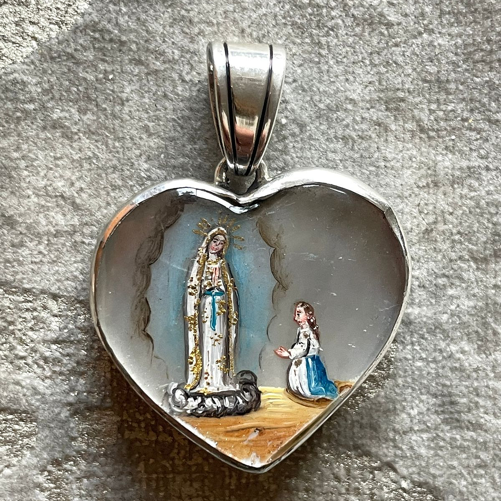 Medalla  Corazón Virgen de Lourdes 