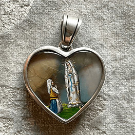 Medalla  Corazón Virgen de Lourdes 