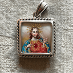 Medalla Escapulario Sagrado Corazón y Virgen del Carmen
