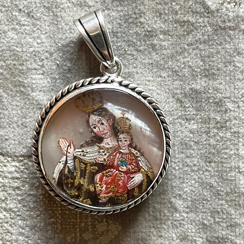 Medalla escapulario redonda 