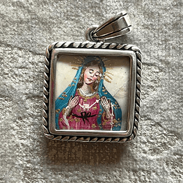 Medalla Virgen Desatanudos y San Charbel