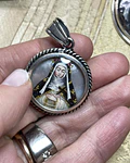 Medalla de Virgen de Fátima y Santa Rosa de Lima 