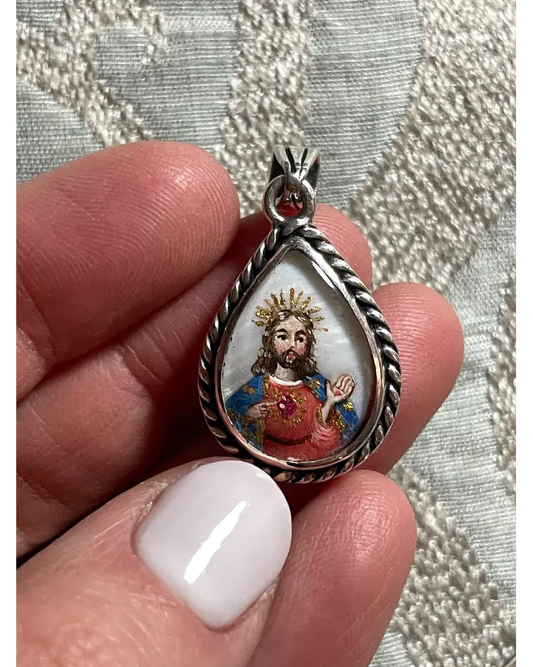Medalla Gota del Consuelo: Sagrado Corazón de Jesús y San Pío de Pietrelcina