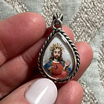 Medalla Gota del Consuelo: Sagrado Corazón de Jesús y San Pío de Pietrelcina