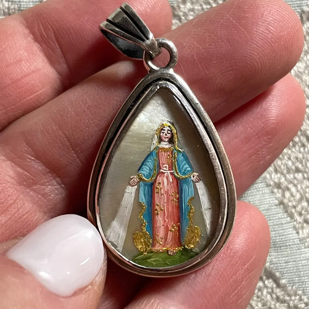 Medalla Gota de la Virgen de los Rayos y la Virgen de Fátima