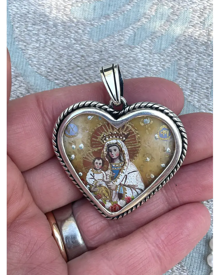 Medalla Corazón San José y el Niño – Virgen con el Niño