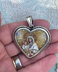 Medalla Corazón San José y el Niño – Virgen con el Niño