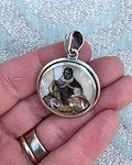 Medalla San Martín de Porres y San Charbel – Plata 950 y nácar
