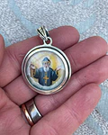 Medalla San Martín de Porres y San Charbel – Plata 950 y nácar