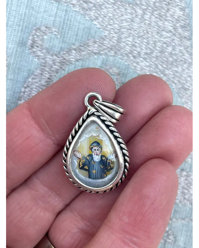 Medalla Gota Virgen de Guadalupe y San Charbel – Plata 950