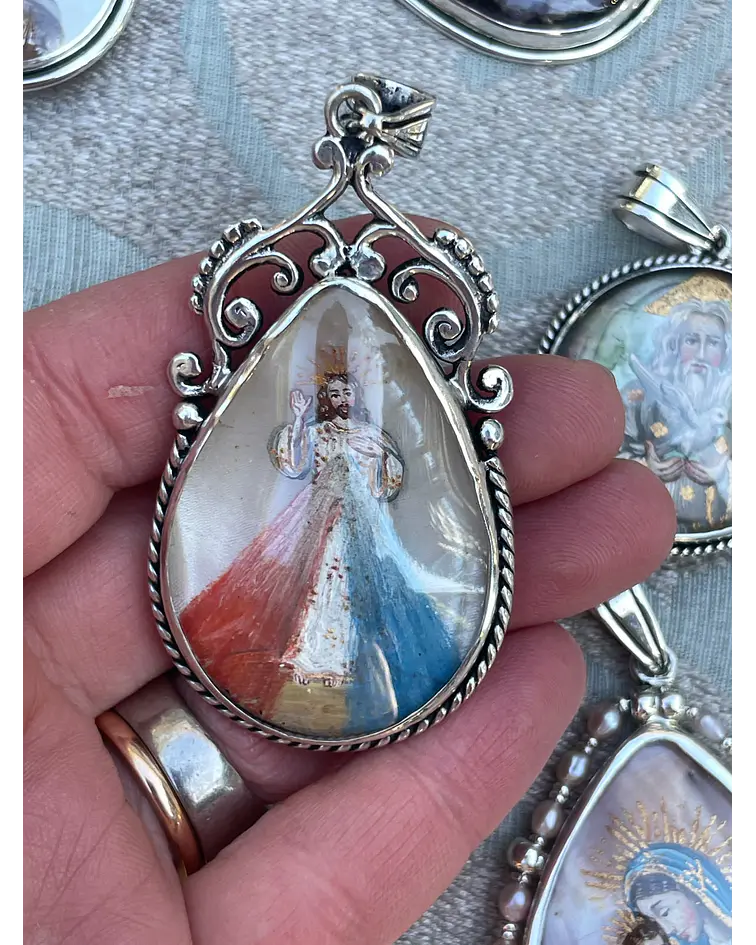 Medalla Virgen de las Flores y Señor de la Misericordia – Plata 950