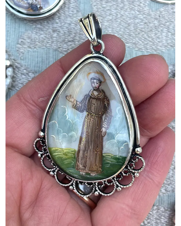 Medalla Señor de la Misericordia y San Francisco de Asís – Plata 950