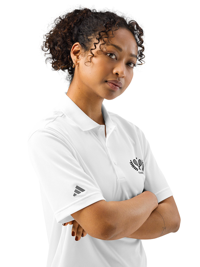 Adidas Sport Polo Tennis Logo. 1