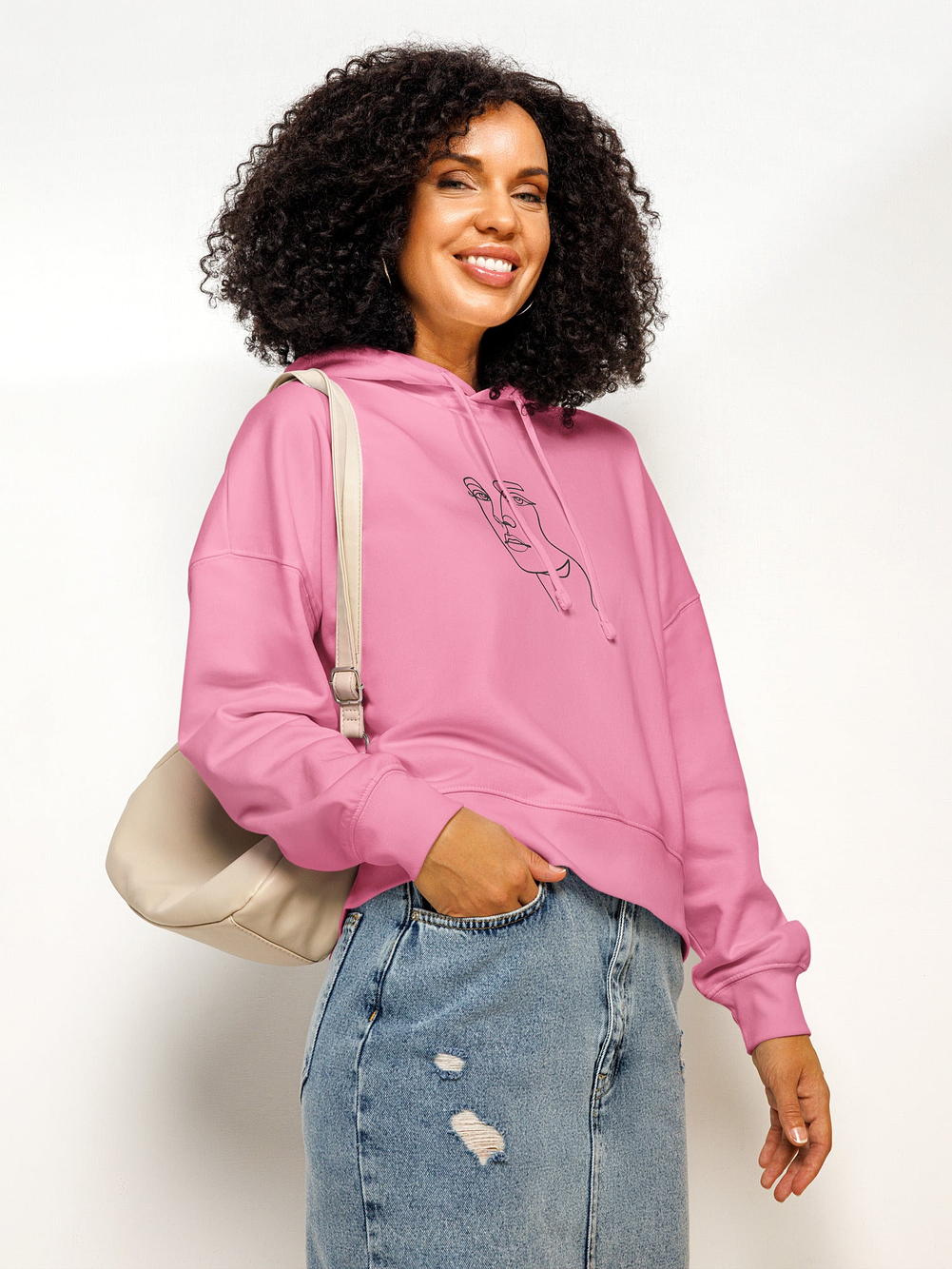 Women’s organic mid-weight hoodie Size S 1