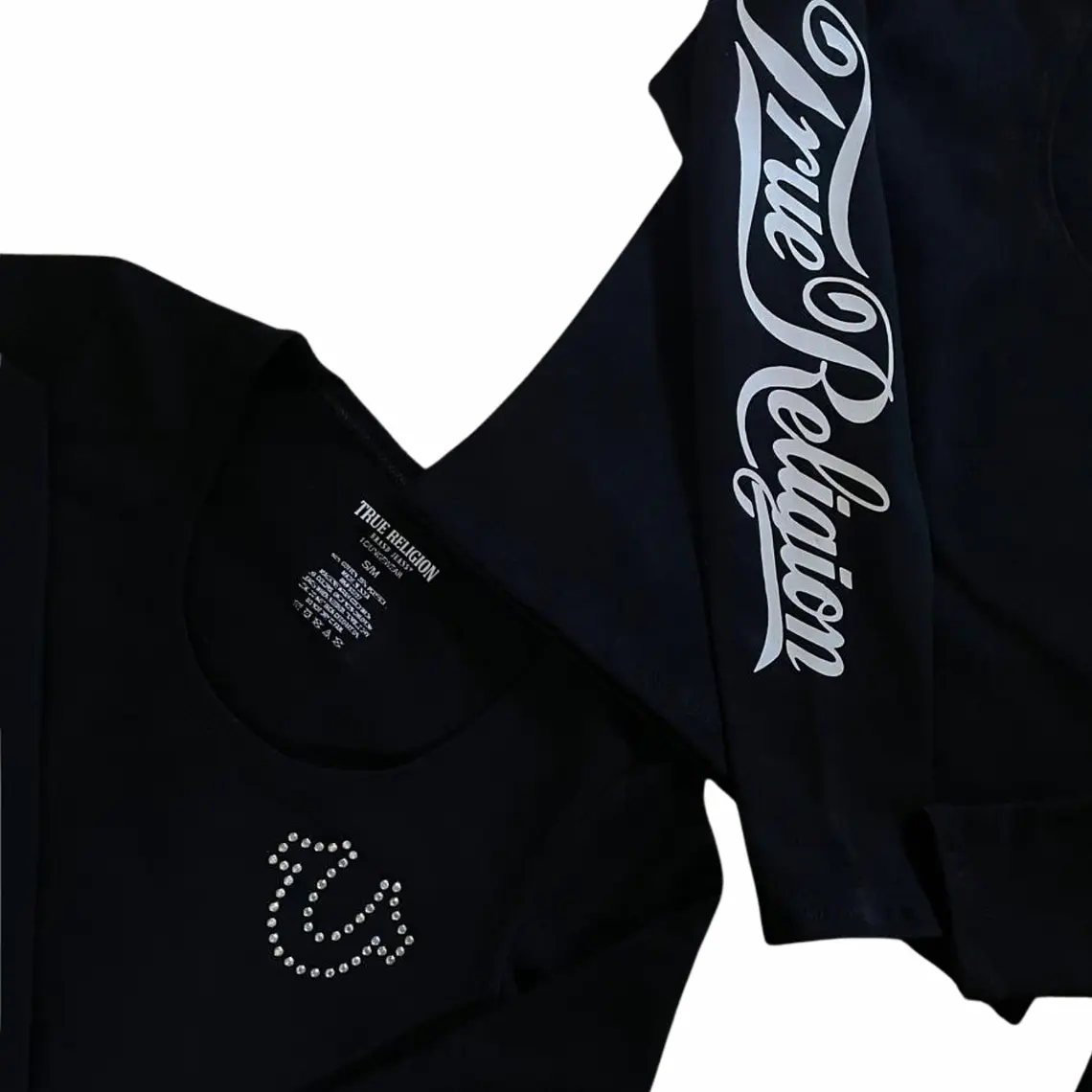 Polera TRUE RELIGION Negra con Cristales Mujer  2