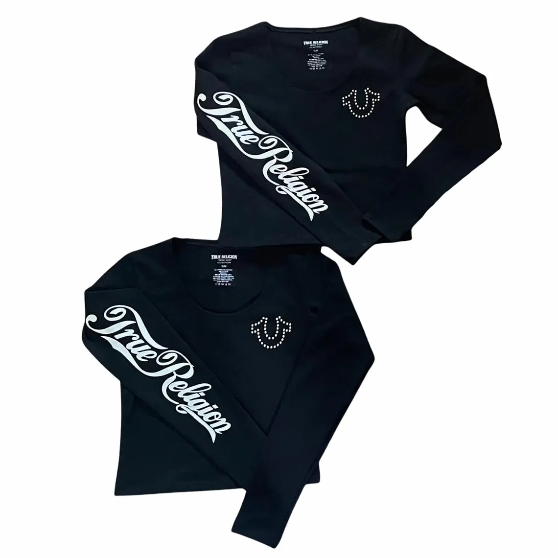 Polera TRUE RELIGION Negra con Cristales Mujer  1