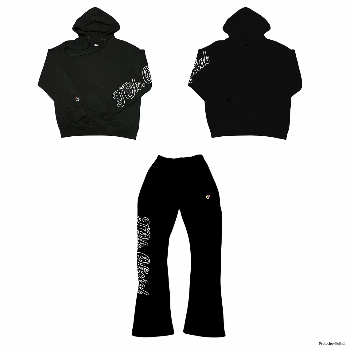 Conjunto TOK. Negro Flare 1