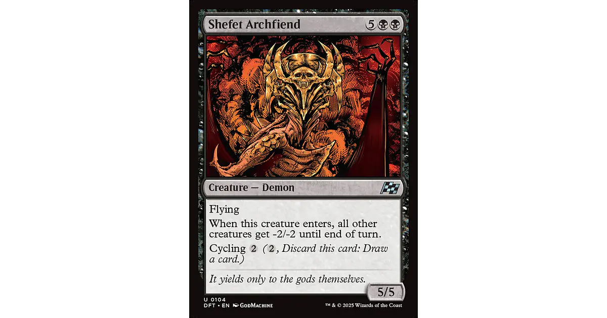 Shefet Archfiend | EN | NM | DFT