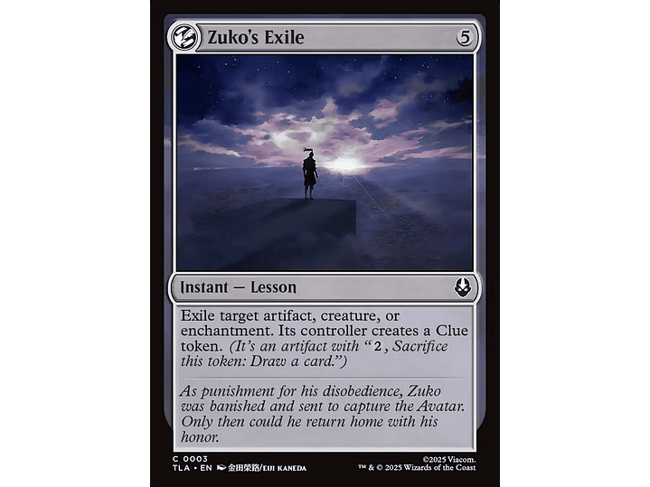 Zuko's Exile | EN | NM | TLA 1