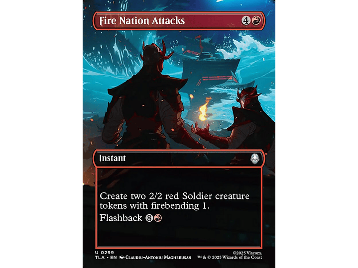 Fire Nation Attacks (Borderless) | EN | NM | TLA 1