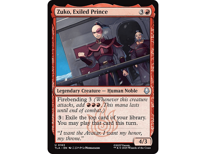 Zuko, Exiled Prince | EN | NM | TLA 1
